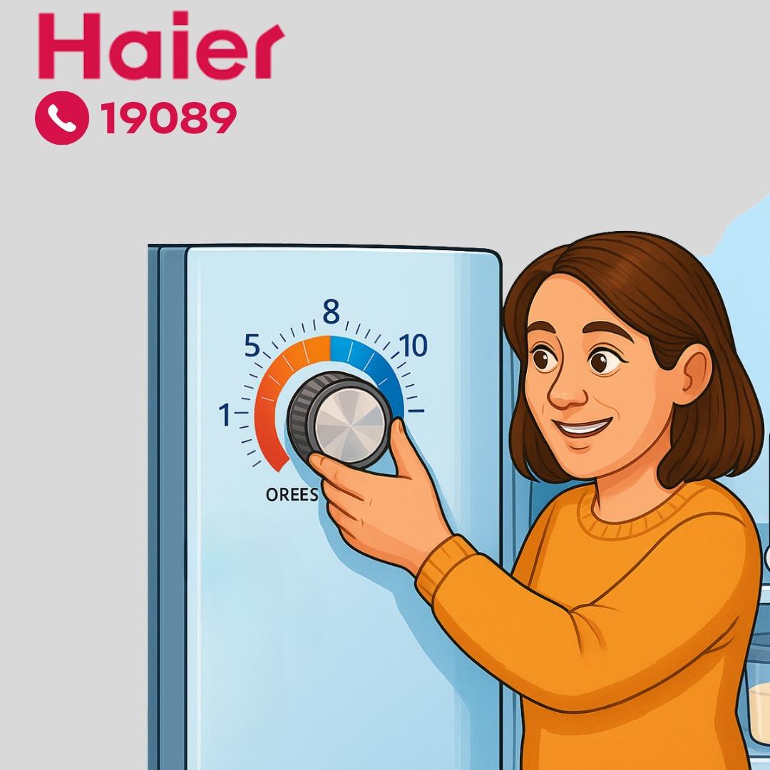 ضبط درجة حرارة الثلاجة والفريزر بثلاجة هاير